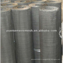 Tissu en acier à faible teneur en carbone en acier / Tissu en fil noir / Tissu en fil d&#39;acier doux (CN-Anping), pour caoutchouc